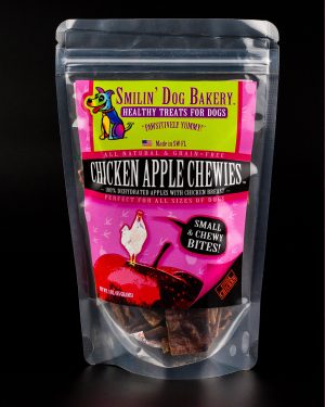 Chicken Apple Chewies - 4oz all natural & grain free dog treats - 100% dehydrated apples with chicken breast | Smilin' Dog Bakery, LLC.