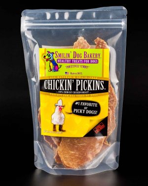 Chickin' Pickins - 4oz all natural & grain free dog treats - 100% crunchy chicken breast | Smilin' Dog Bakery, LLC.